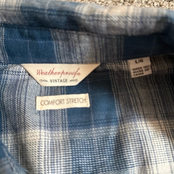 Weatherproof Blue Checkered Shirt - Picture 6 of 8